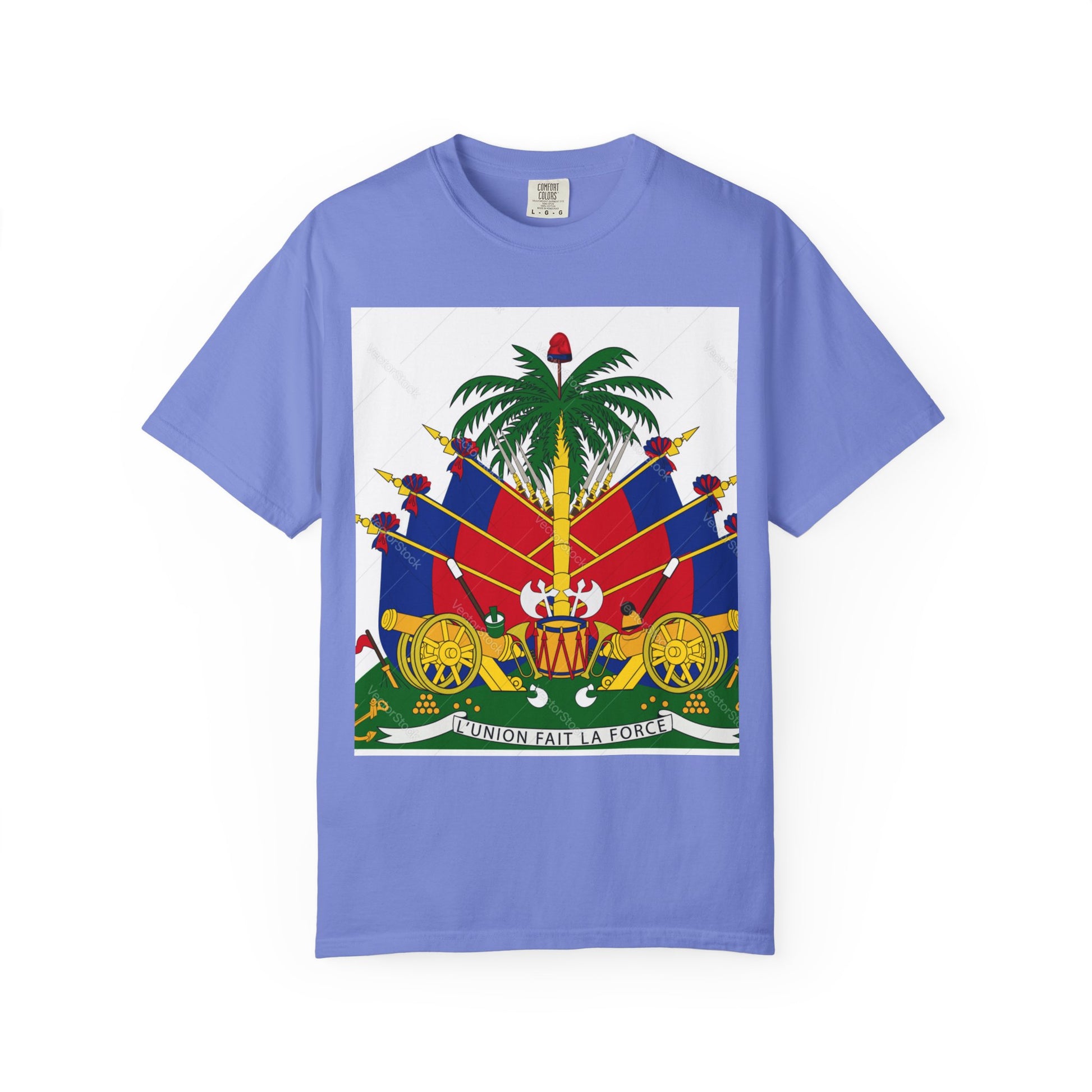 Haitian Flag T-Shirt, Unisex Garment-Dyed Tee, Cultural Pride Apparel, Caribbean Heritage Wear, Festival Clothing, Gift for Activists
