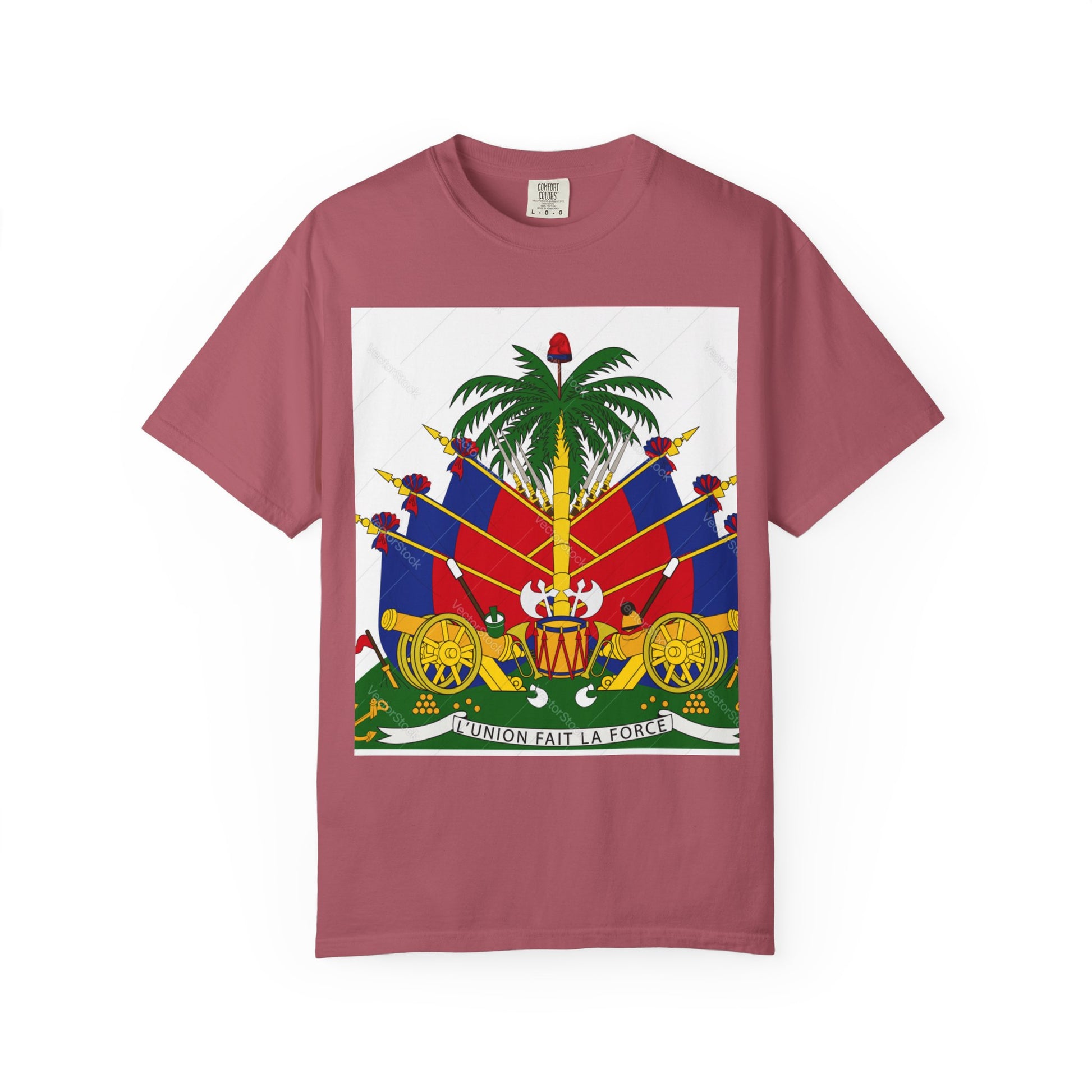 Haitian Flag T-Shirt, Unisex Garment-Dyed Tee, Cultural Pride Apparel, Caribbean Heritage Wear, Festival Clothing, Gift for Activists