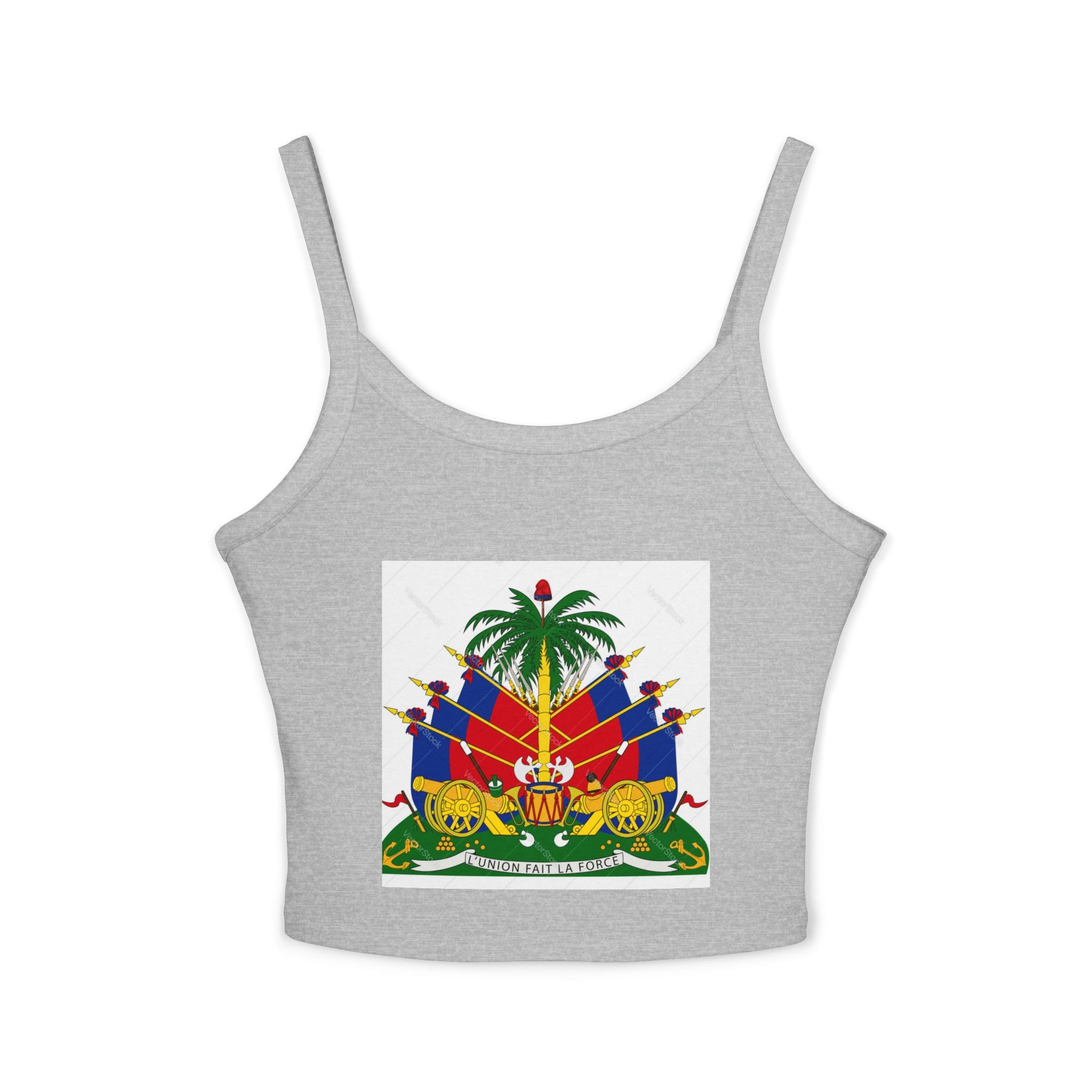 Vibrant Women's Spaghetti Strap Tank Top with Haitian Flag Design | Summer Fashion, Casual Wear, Beach Outfit, Festival Clothing, [...]