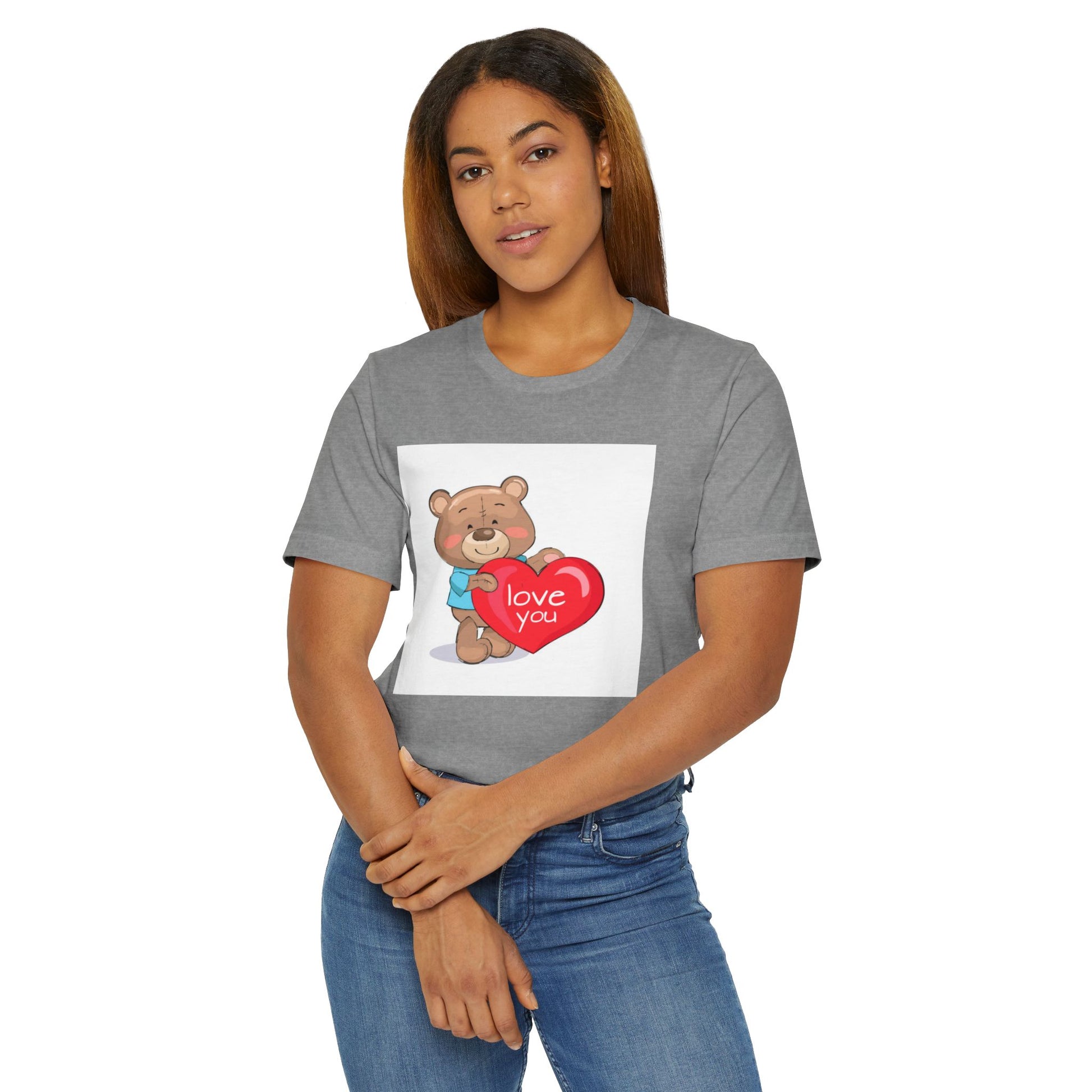 Cute Bear Love You T-Shirt, Valentine's Gift, Animal Tee, Unisex Apparel, Cute Design, Friendship Shirt