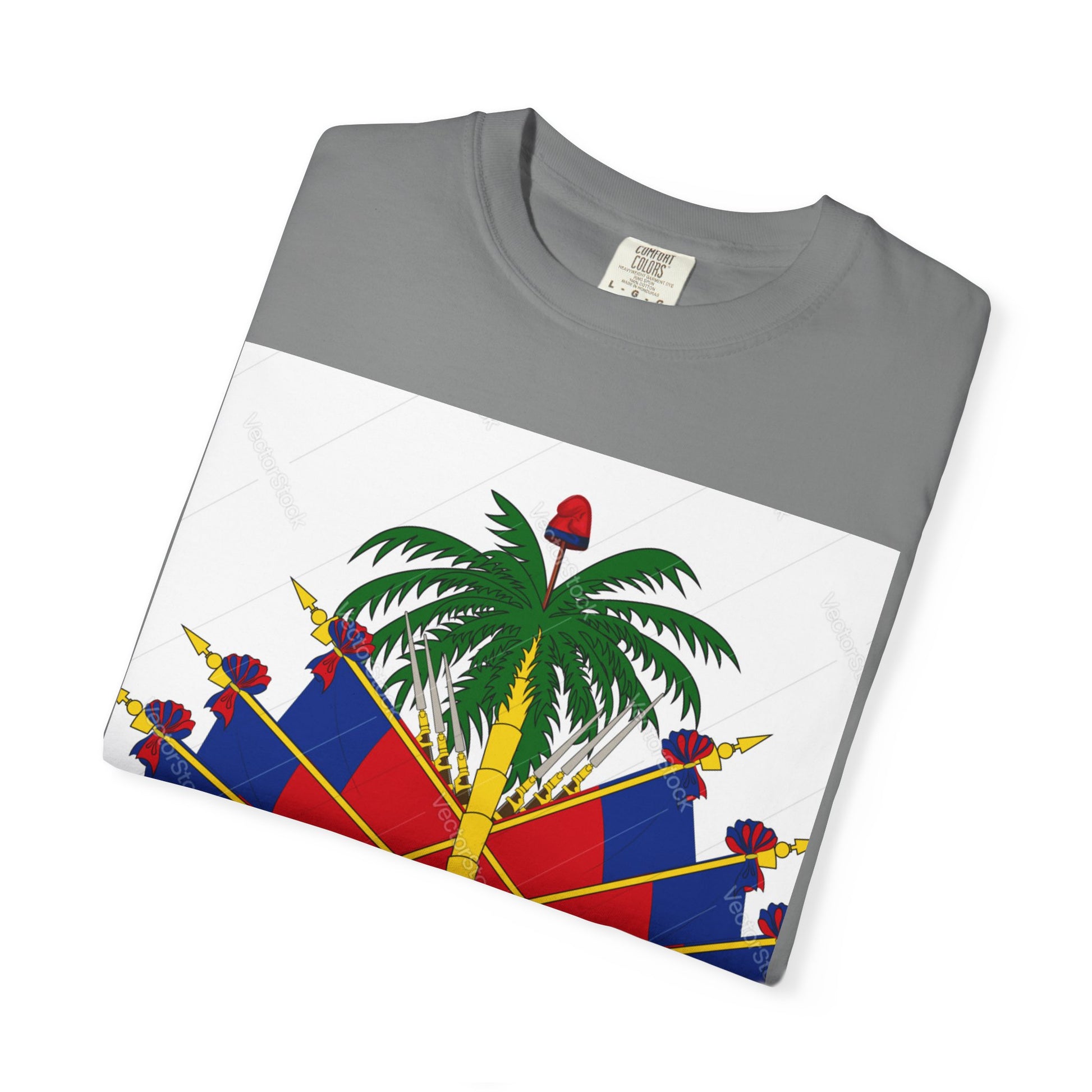 Haitian Flag T-Shirt, Unisex Garment-Dyed Tee, Cultural Pride Apparel, Caribbean Heritage Wear, Festival Clothing, Gift for Activists