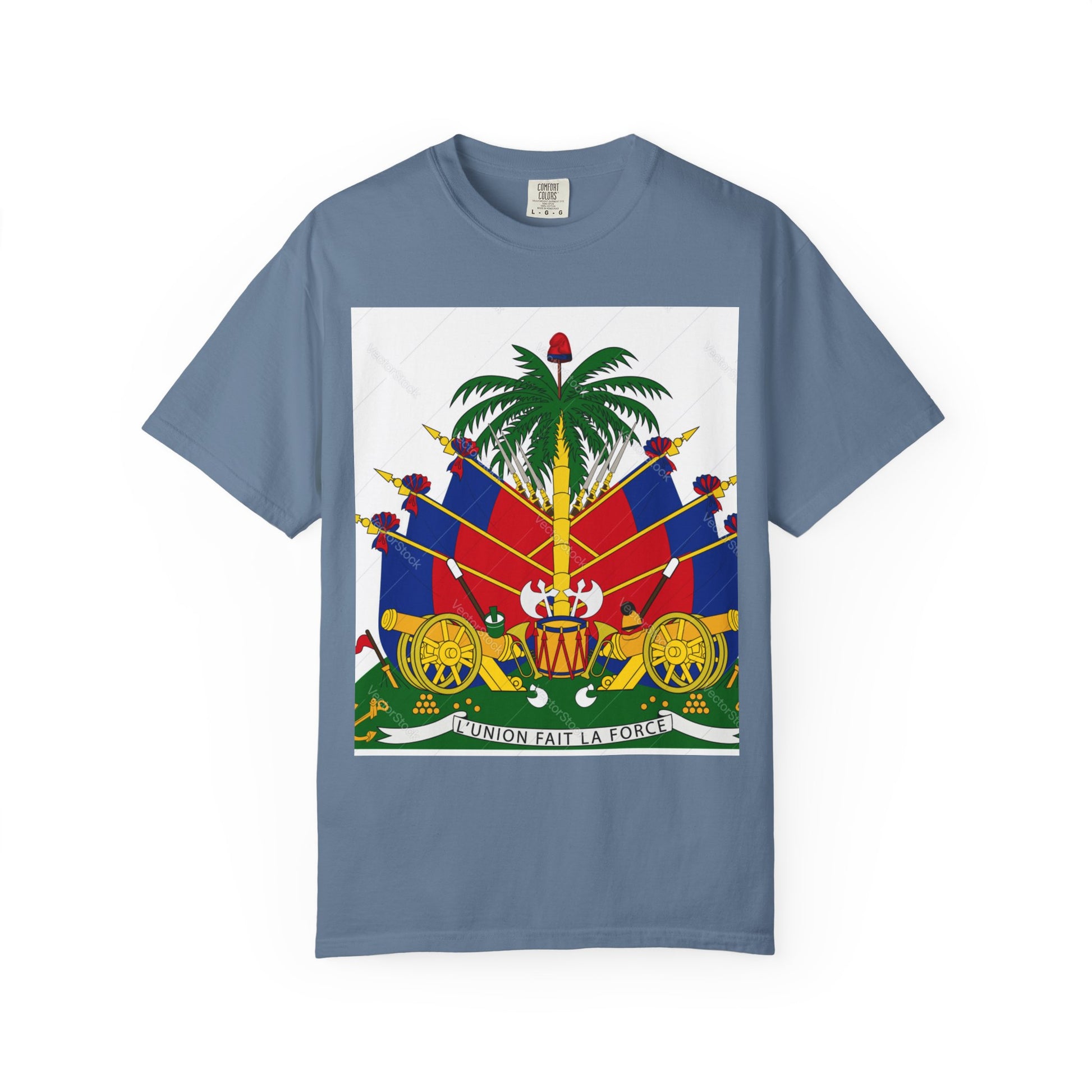 Haitian Flag T-Shirt, Unisex Garment-Dyed Tee, Cultural Pride Apparel, Caribbean Heritage Wear, Festival Clothing, Gift for Activists