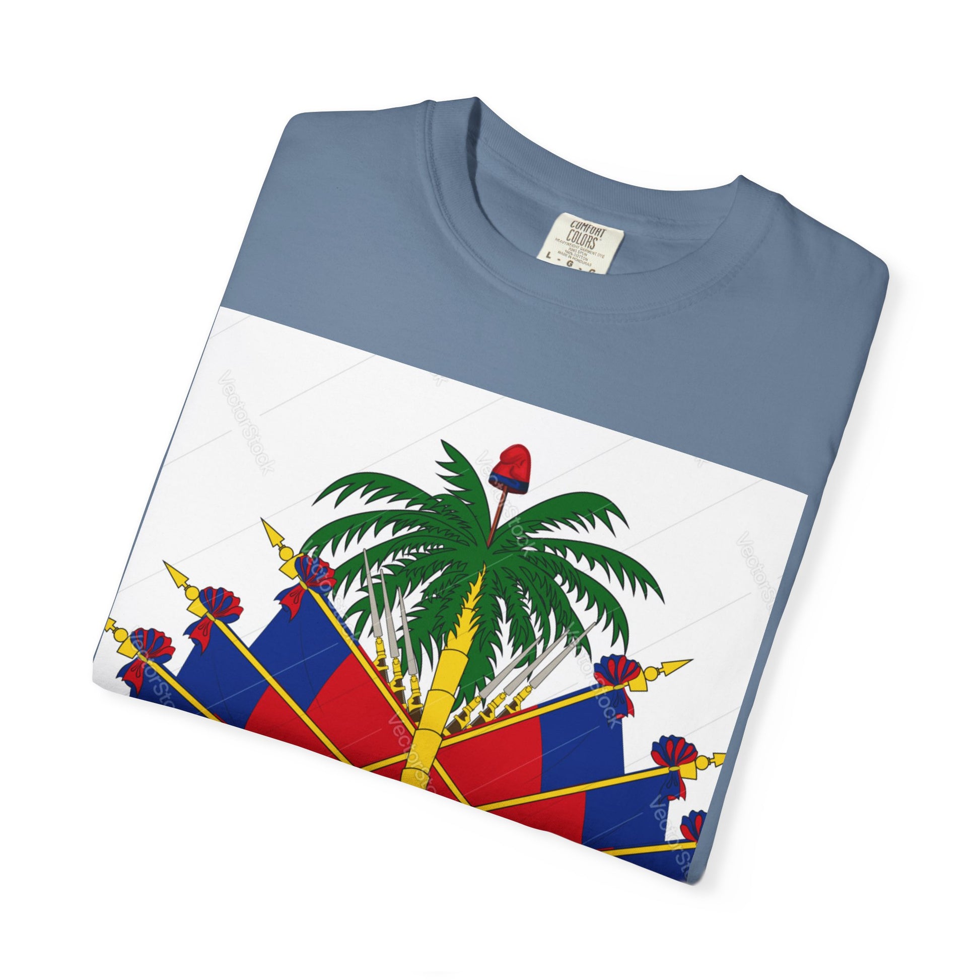 Haitian Flag T-Shirt, Unisex Garment-Dyed Tee, Cultural Pride Apparel, Caribbean Heritage Wear, Festival Clothing, Gift for Activists