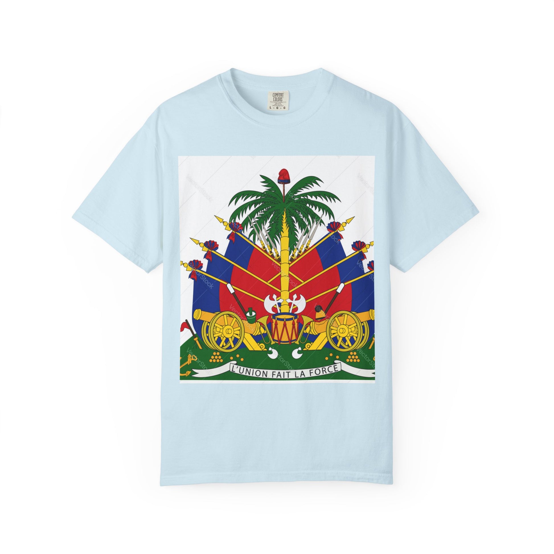 Haitian Flag T-Shirt, Unisex Garment-Dyed Tee, Cultural Pride Apparel, Caribbean Heritage Wear, Festival Clothing, Gift for Activists