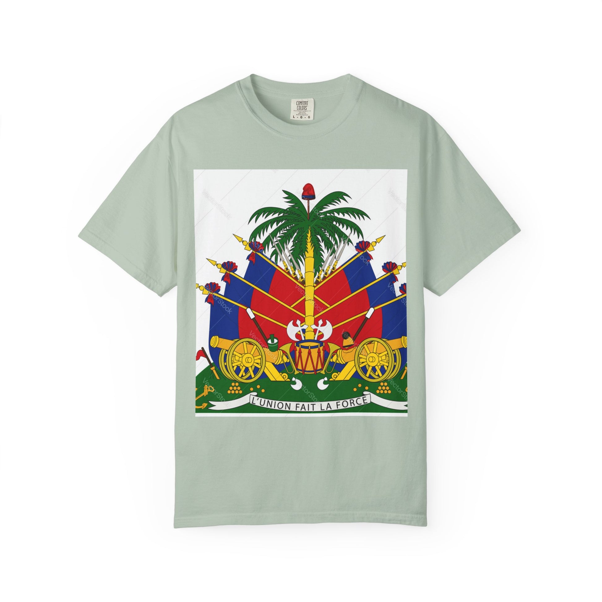Haitian Flag T-Shirt, Unisex Garment-Dyed Tee, Cultural Pride Apparel, Caribbean Heritage Wear, Festival Clothing, Gift for Activists