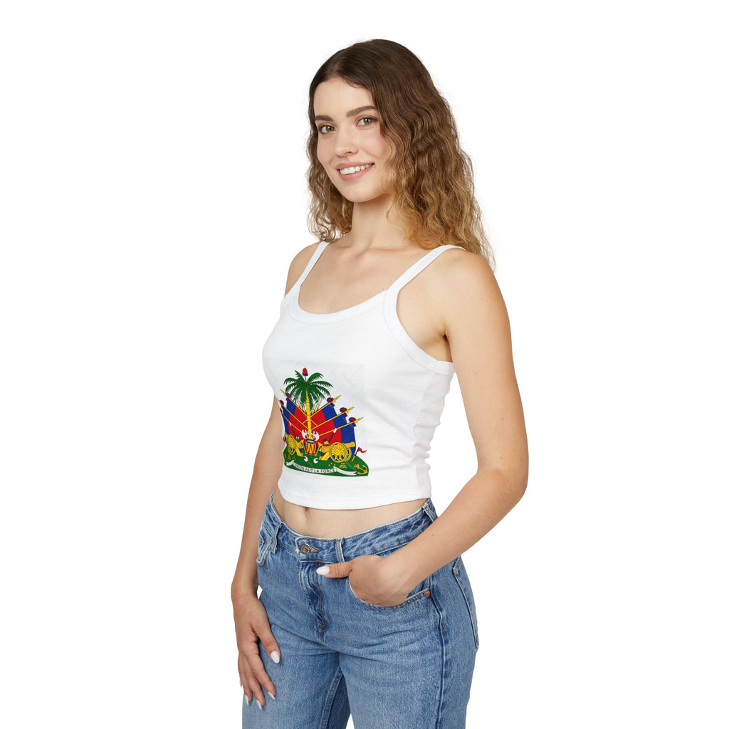 Vibrant Women's Spaghetti Strap Tank Top with Haitian Flag Design | Summer Fashion, Casual Wear, Beach Outfit, Festival Clothing, [...]