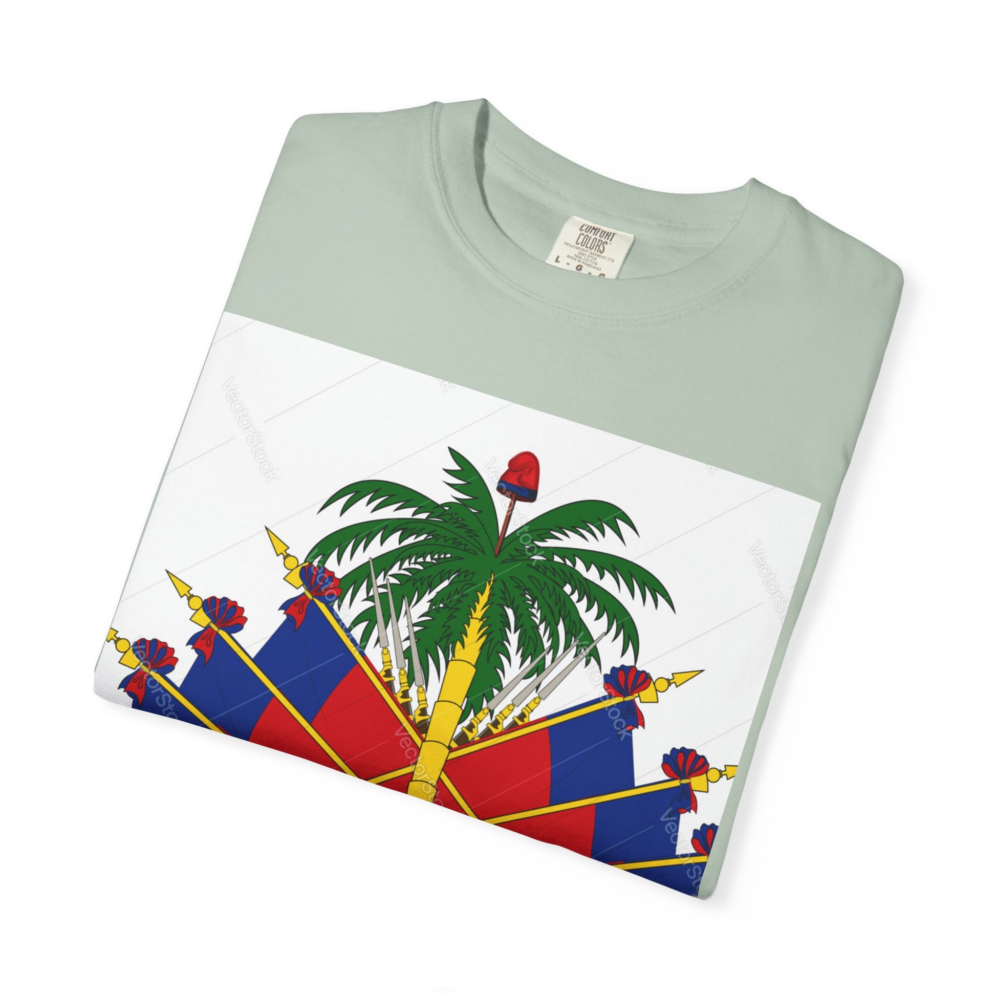 Haitian Flag T-Shirt, Unisex Garment-Dyed Tee, Cultural Pride Apparel, Caribbean Heritage Wear, Festival Clothing, Gift for Activists
