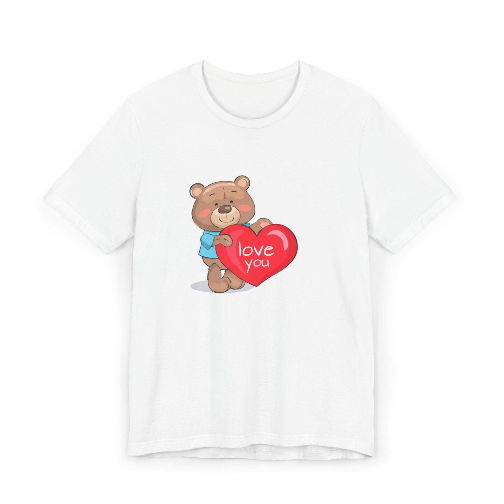 Cute Bear Love You T-Shirt, Valentine's Gift, Animal Tee, Unisex Apparel, Cute Design, Friendship Shirt
