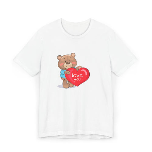 Cute Bear Love You T-Shirt, Valentine's Gift, Animal Tee, Unisex Apparel, Cute Design, Friendship Shirt