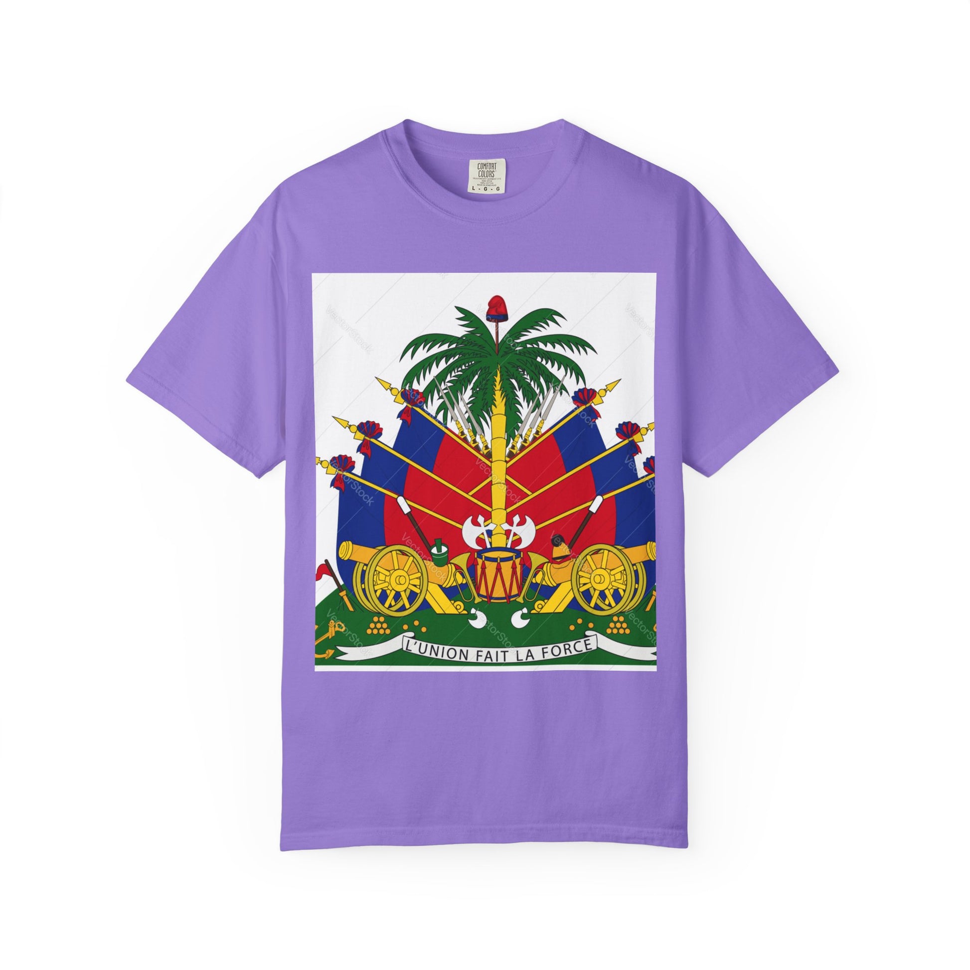 Haitian Flag T-Shirt, Unisex Garment-Dyed Tee, Cultural Pride Apparel, Caribbean Heritage Wear, Festival Clothing, Gift for Activists