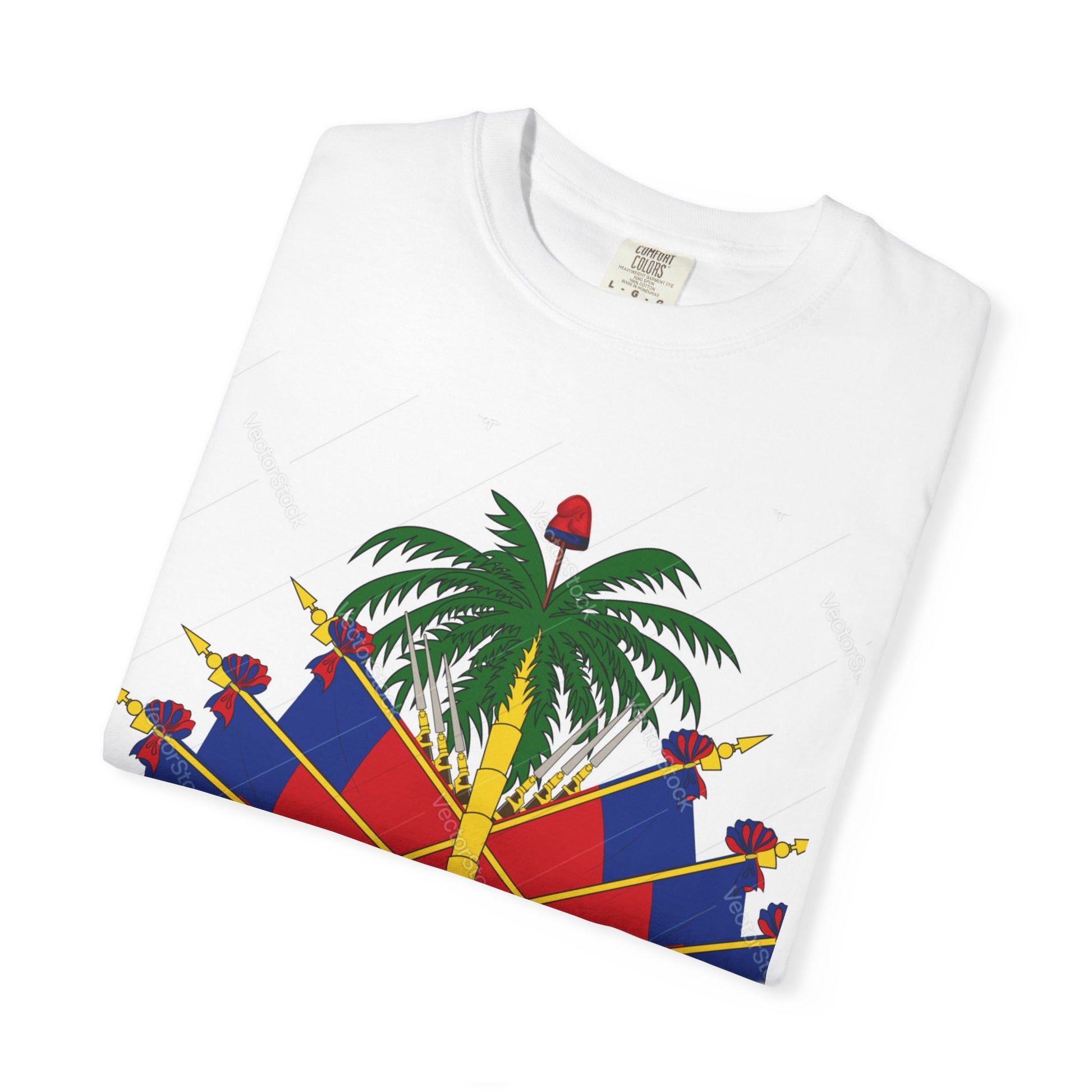 Haitian Flag T-Shirt, Unisex Garment-Dyed Tee, Cultural Pride Apparel, Caribbean Heritage Wear, Festival Clothing, Gift for Activists