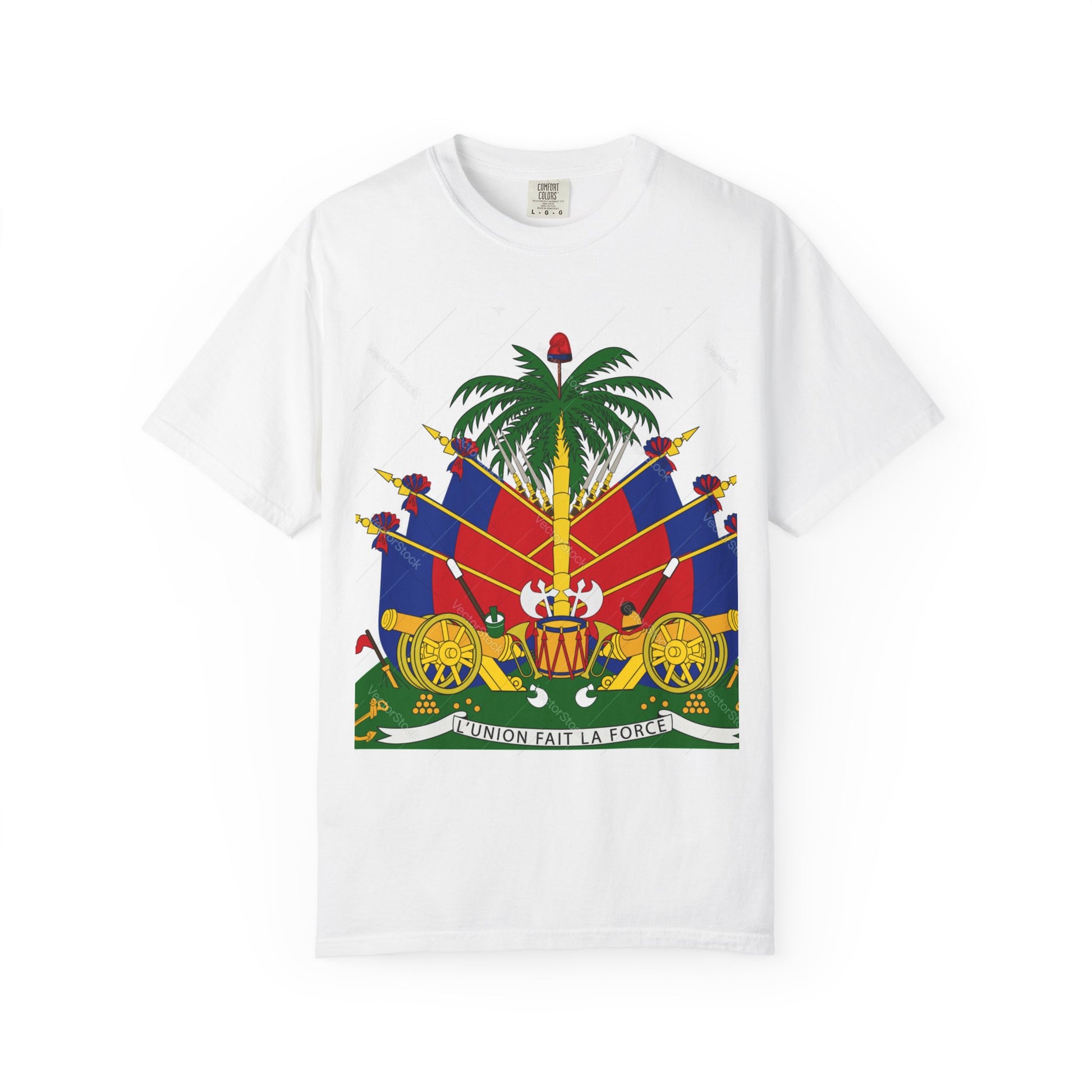 Haitian Flag T-Shirt, Unisex Garment-Dyed Tee, Cultural Pride Apparel, Caribbean Heritage Wear, Festival Clothing, Gift for Activists