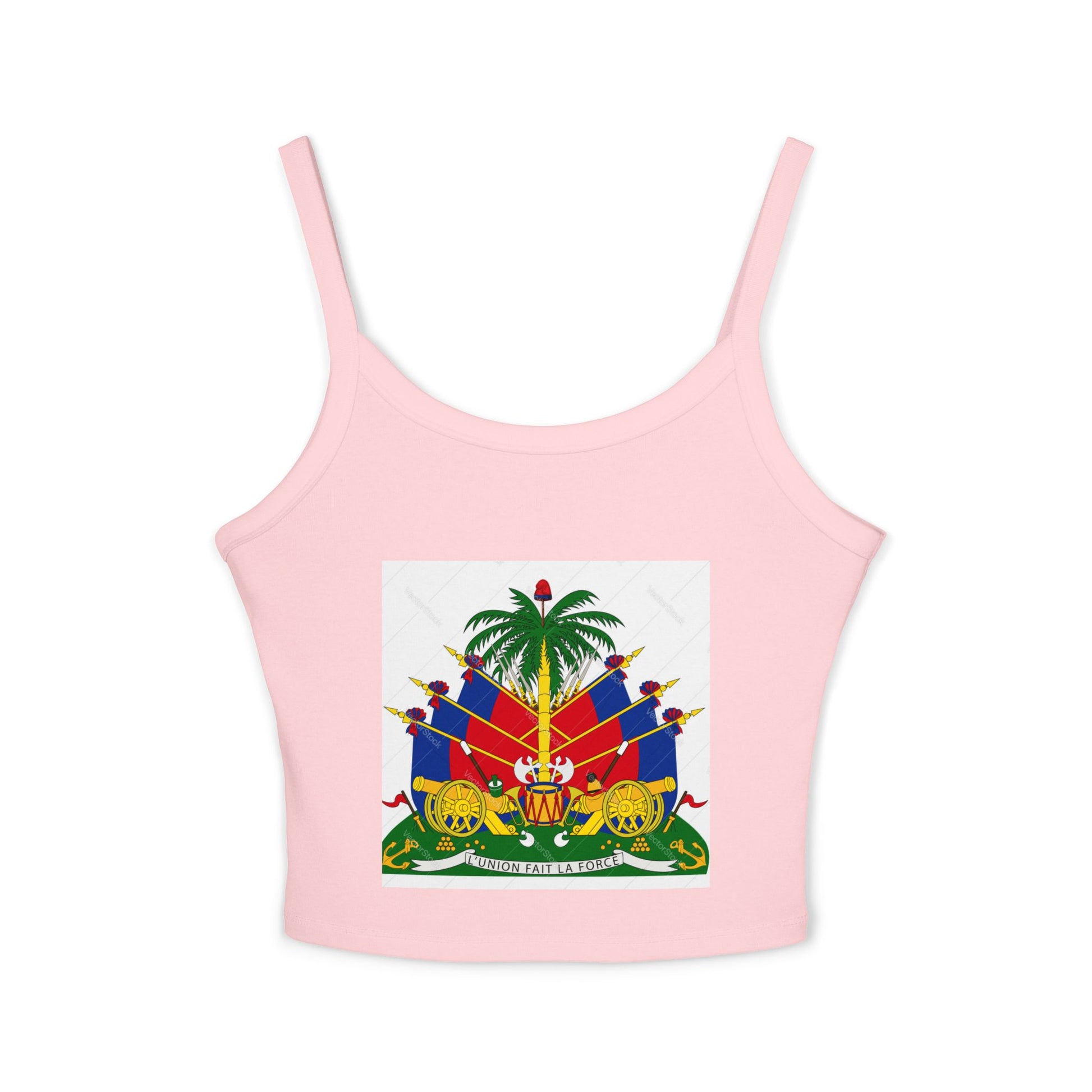 Vibrant Women's Spaghetti Strap Tank Top with Haitian Flag Design | Summer Fashion, Casual Wear, Beach Outfit, Festival Clothing, [...]