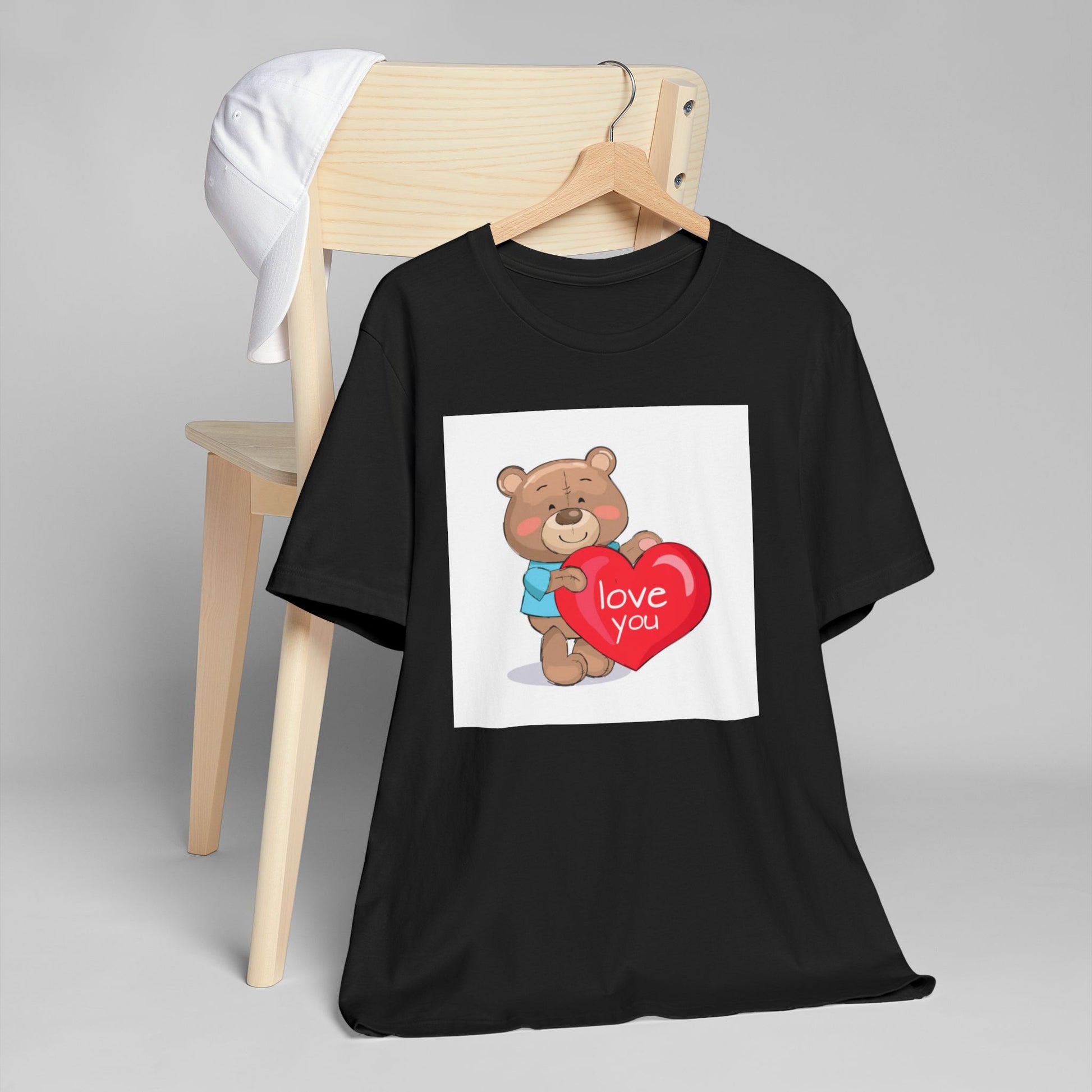 Cute Bear Love You T-Shirt, Valentine's Gift, Animal Tee, Unisex Apparel, Cute Design, Friendship Shirt