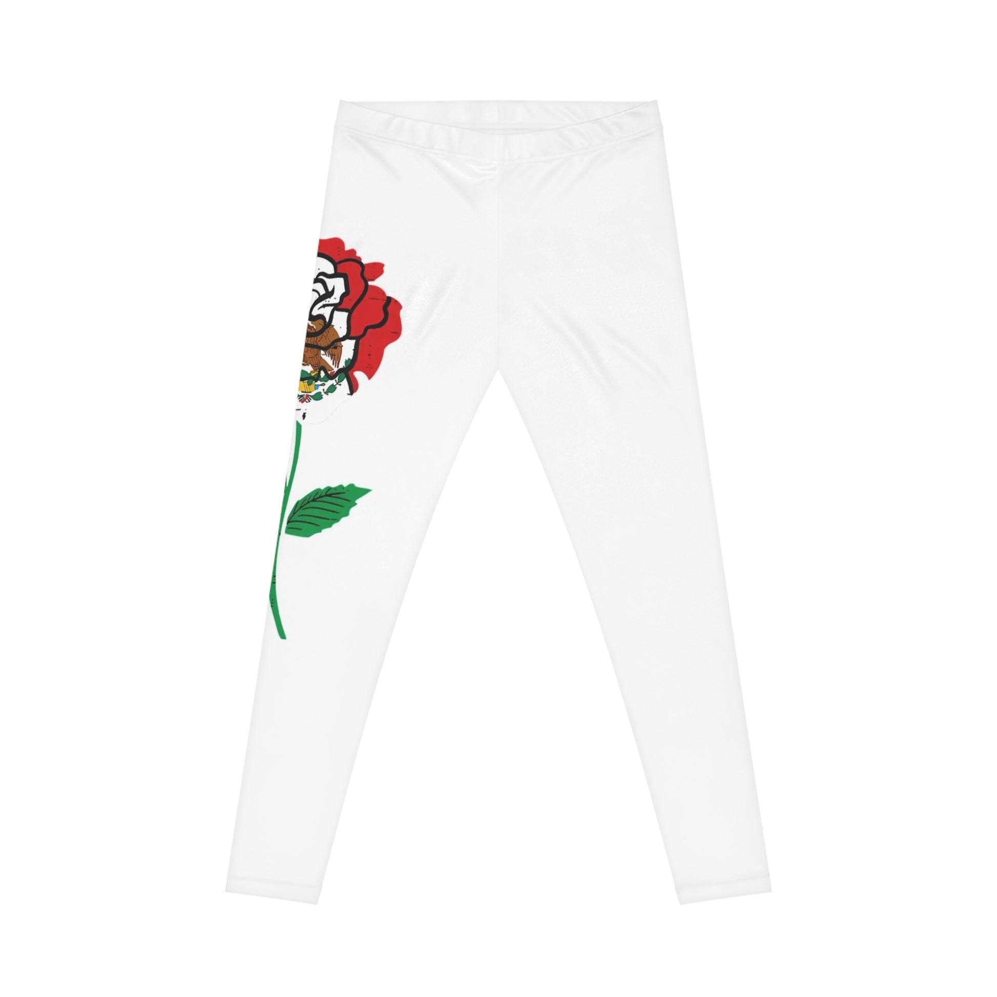 Stylish Floral Leggings, Comfortable Workout Wear, Casual Fashion, Everyday Leggings, Gift for Her, Activewear for Women, Unique Rose Design