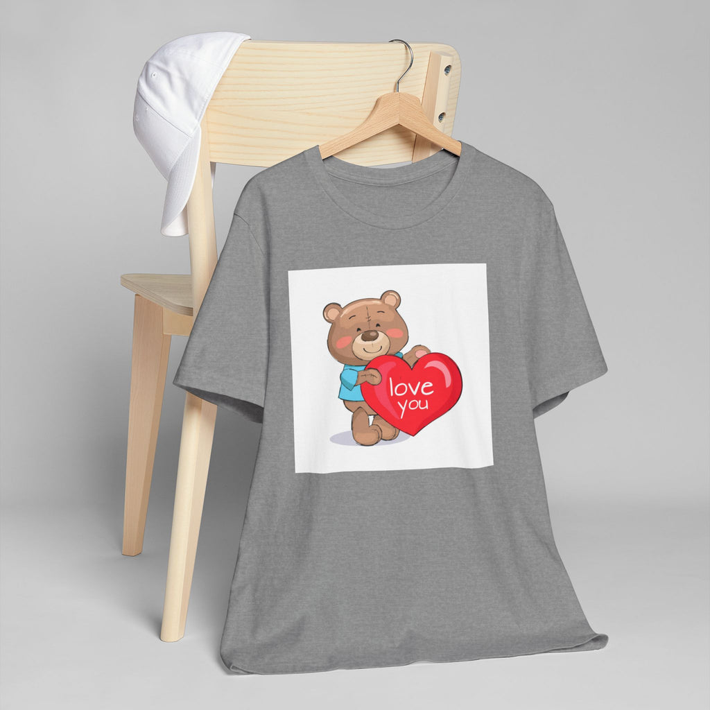 Cute Bear Love You T-Shirt, Valentine's Gift, Animal Tee, Unisex Apparel, Cute Design, Friendship Shirt