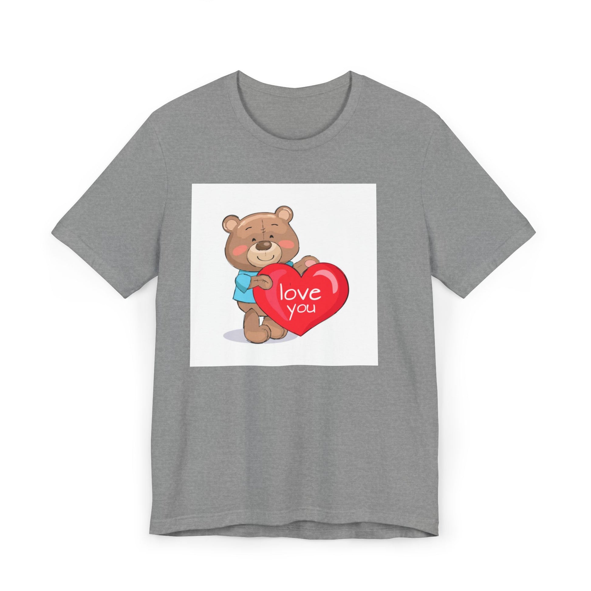 Cute Bear Love You T-Shirt, Valentine's Gift, Animal Tee, Unisex Apparel, Cute Design, Friendship Shirt