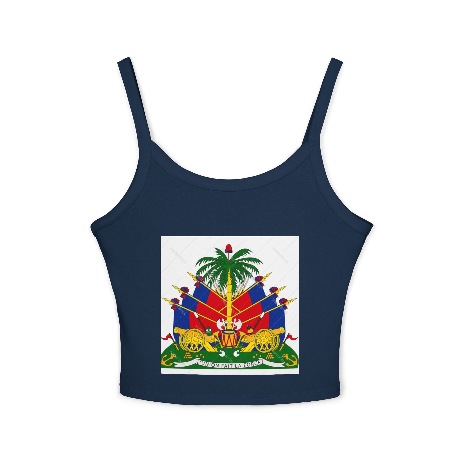 Vibrant Women's Spaghetti Strap Tank Top with Haitian Flag Design | Summer Fashion, Casual Wear, Beach Outfit, Festival Clothing, [...]