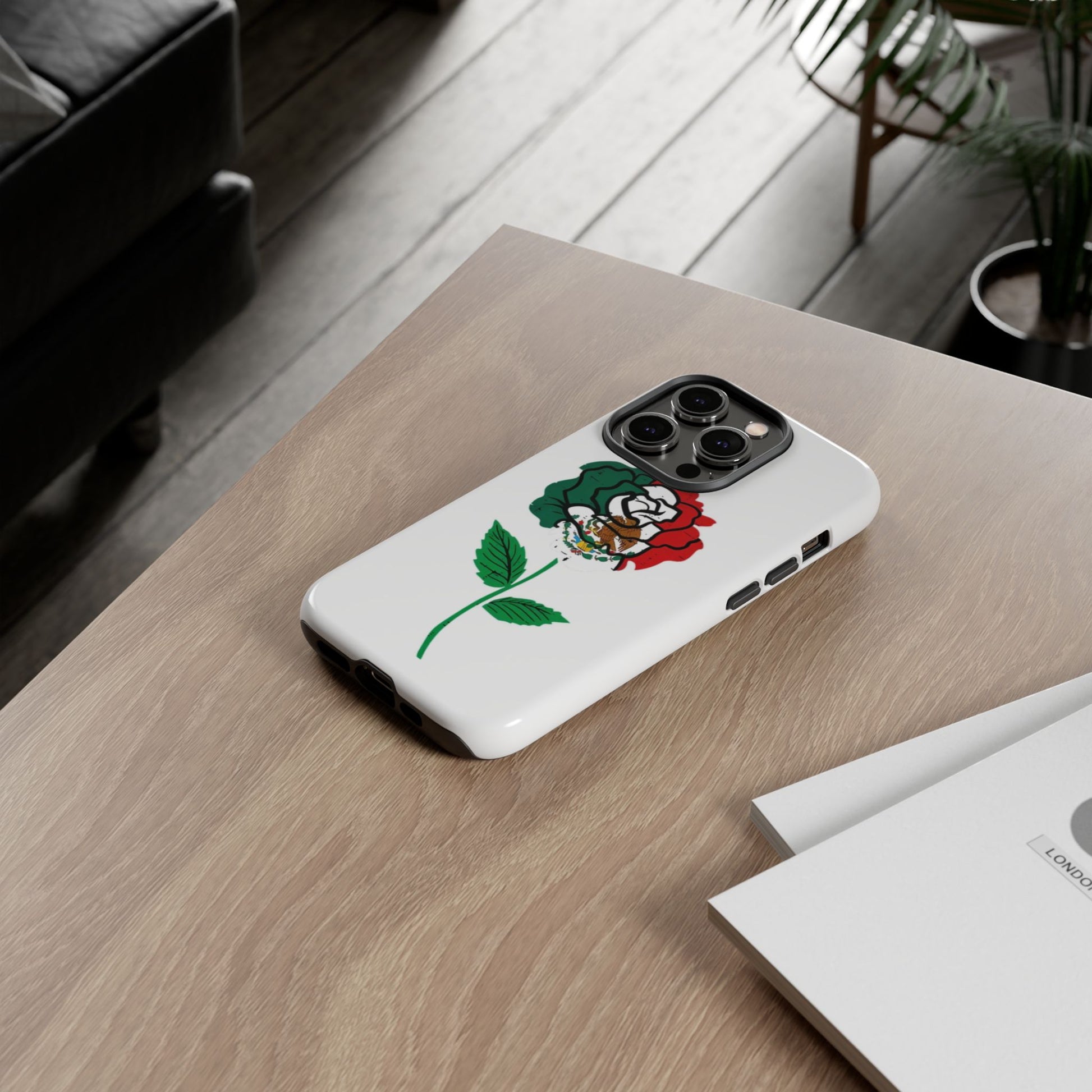Mexican Rose Phone Case, Tough Cases, Floral Phone Cover, Gift for Mom, Latina Heritage, Tech Accessories