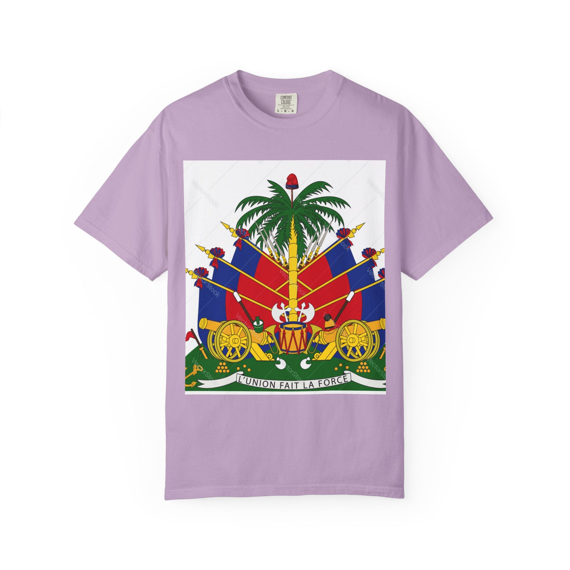 Haitian Flag T-Shirt, Unisex Garment-Dyed Tee, Cultural Pride Apparel, Caribbean Heritage Wear, Festival Clothing, Gift for Activists