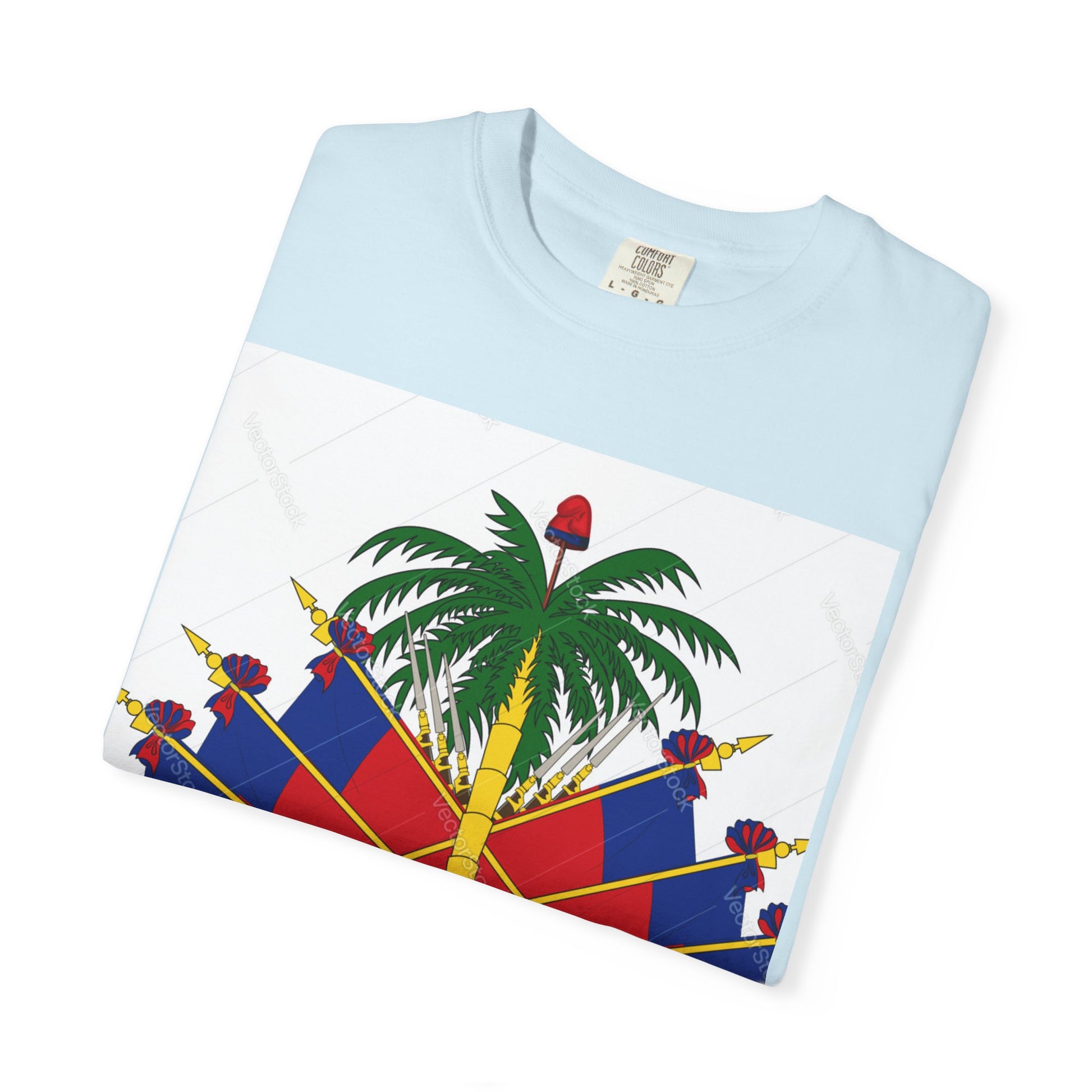 Haitian Flag T-Shirt, Unisex Garment-Dyed Tee, Cultural Pride Apparel, Caribbean Heritage Wear, Festival Clothing, Gift for Activists