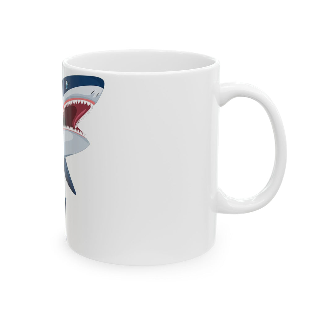 Shark Lover Ceramic Mug | Unique Coffee Cup Gift | Marine Life Decor | Ocean Theme Mug | Shark Fan Merchandise