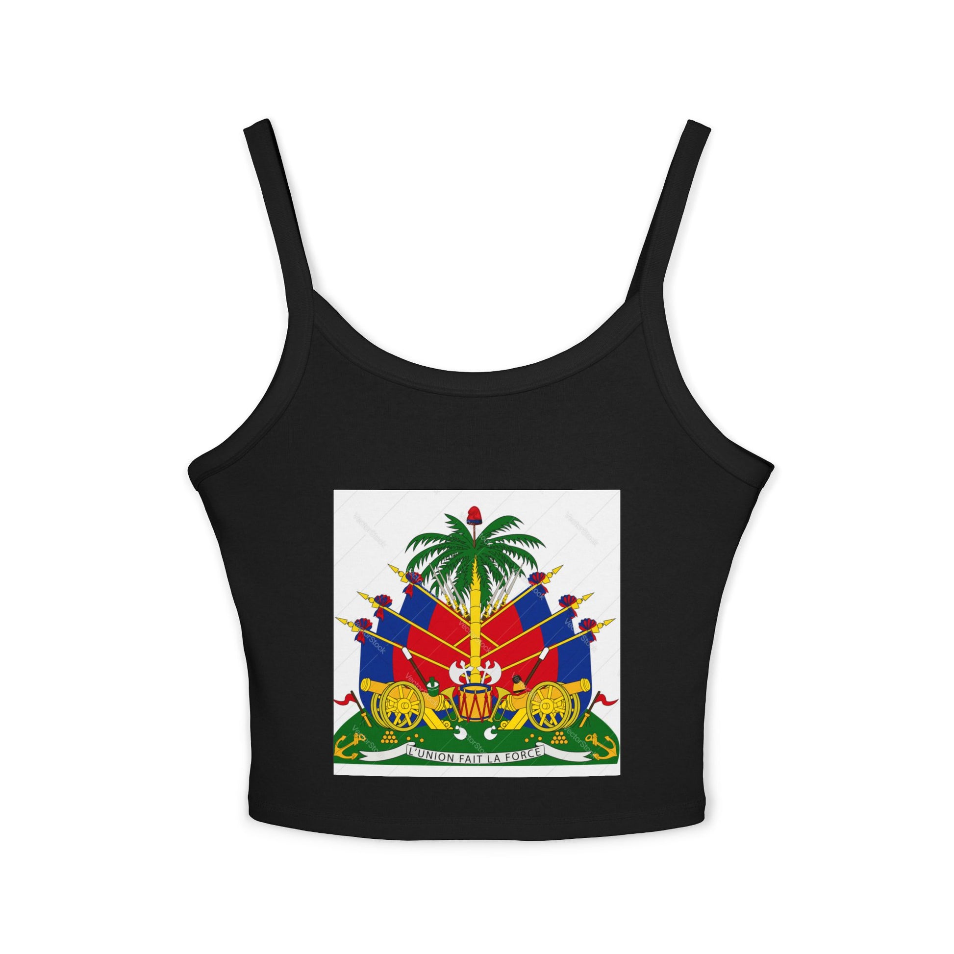 Vibrant Women's Spaghetti Strap Tank Top with Haitian Flag Design | Summer Fashion, Casual Wear, Beach Outfit, Festival Clothing, [...]