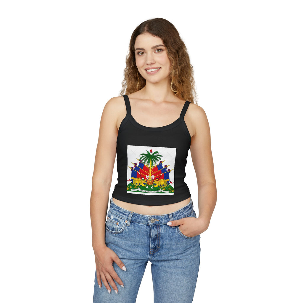 Vibrant Women's Spaghetti Strap Tank Top with Haitian Flag Design | Summer Fashion, Casual Wear, Beach Outfit, Festival Clothing, [...]