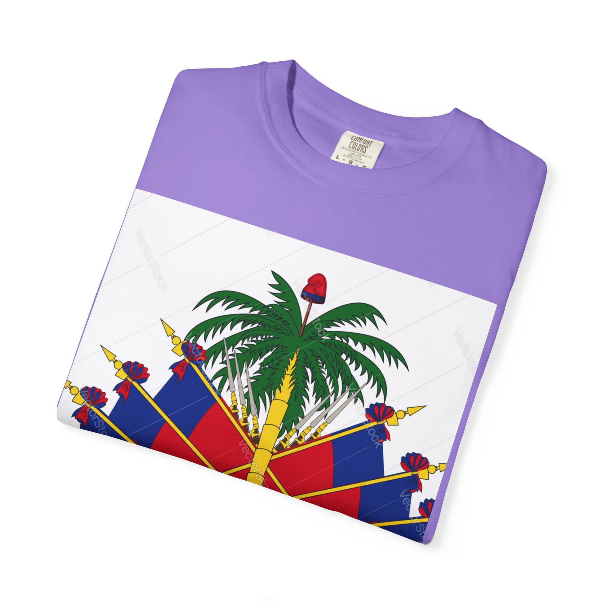 Haitian Flag T-Shirt, Unisex Garment-Dyed Tee, Cultural Pride Apparel, Caribbean Heritage Wear, Festival Clothing, Gift for Activists