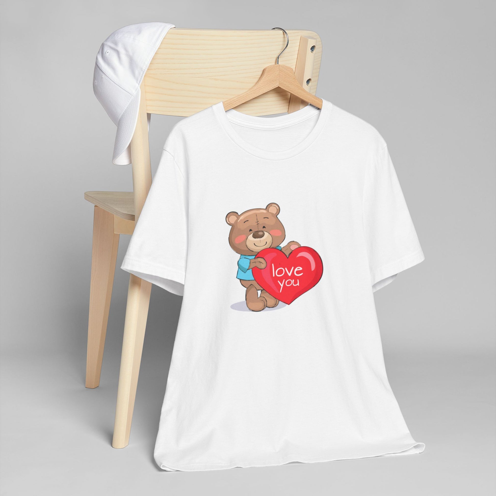 Cute Bear Love You T-Shirt, Valentine's Gift, Animal Tee, Unisex Apparel, Cute Design, Friendship Shirt