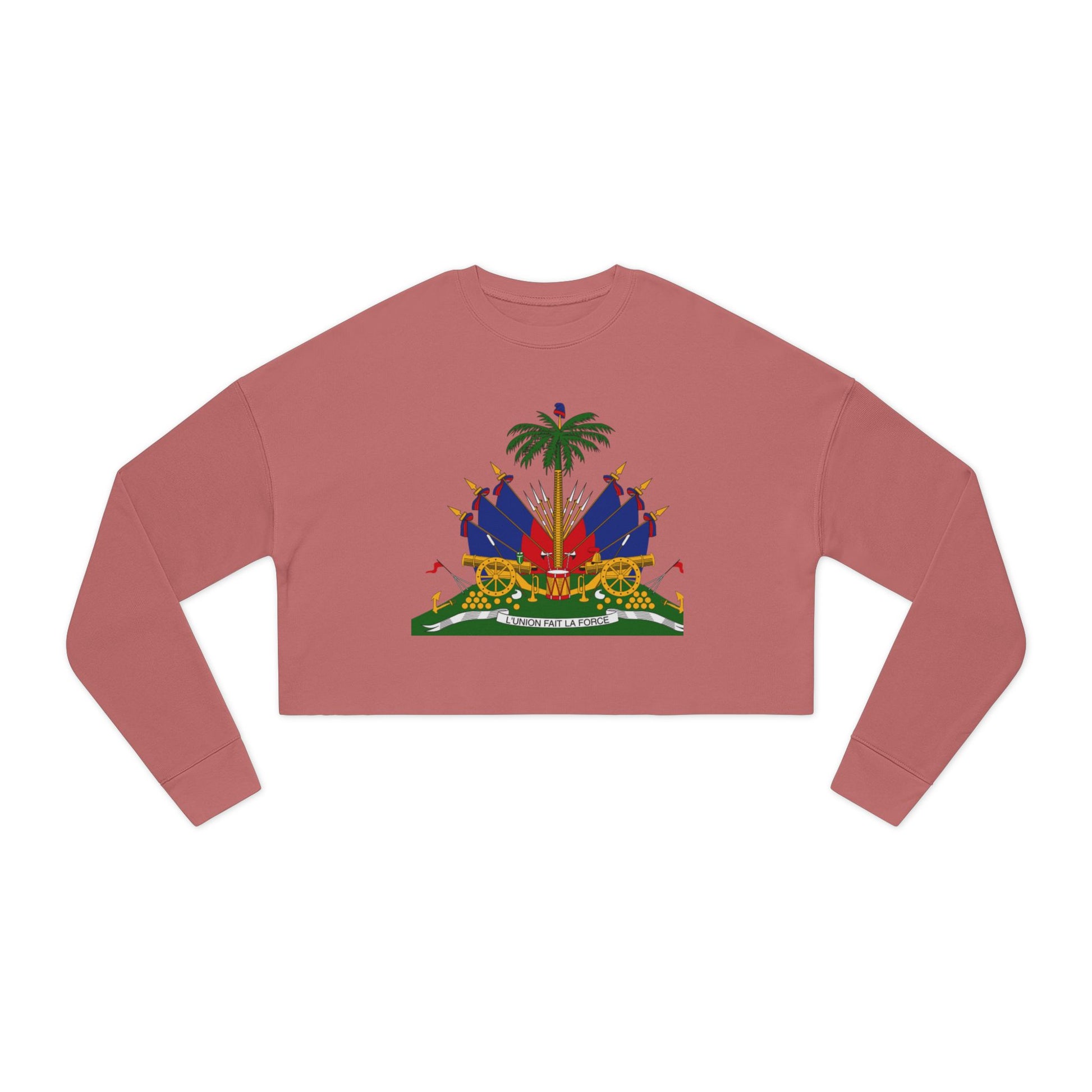 Haitian Heritage Cropped Sweatshirt, Women's Trendy Top, Unique Gift for Her, Casual Wear, Festival Fashion, Cozy and Stylish