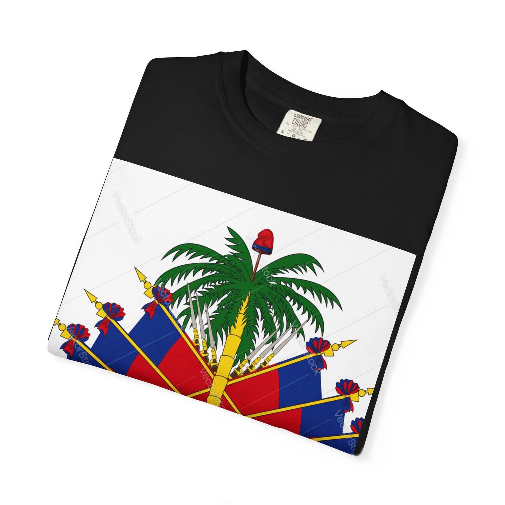 Haitian Flag T-Shirt, Unisex Garment-Dyed Tee, Cultural Pride Apparel, Caribbean Heritage Wear, Festival Clothing, Gift for Activists