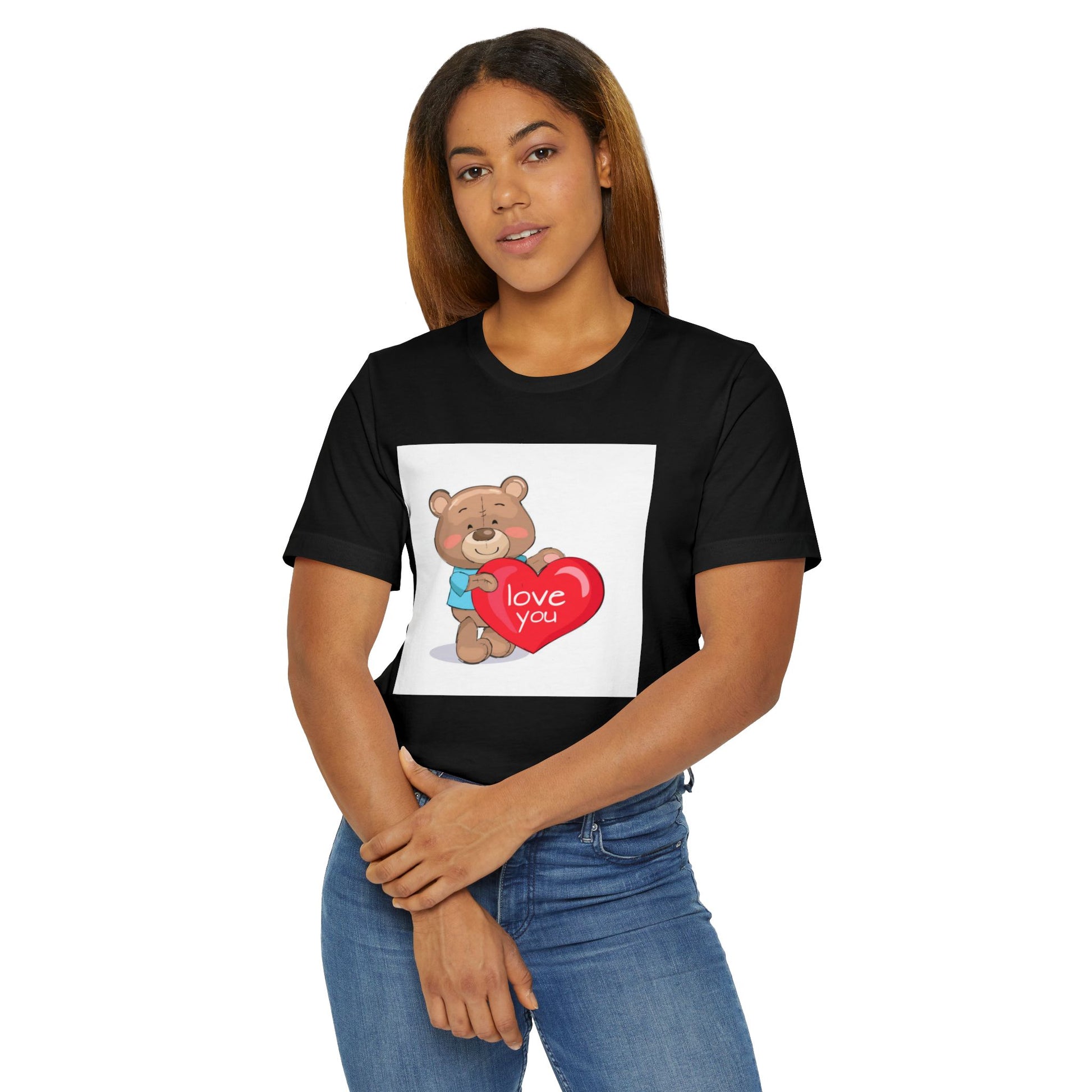 Cute Bear Love You T-Shirt, Valentine's Gift, Animal Tee, Unisex Apparel, Cute Design, Friendship Shirt