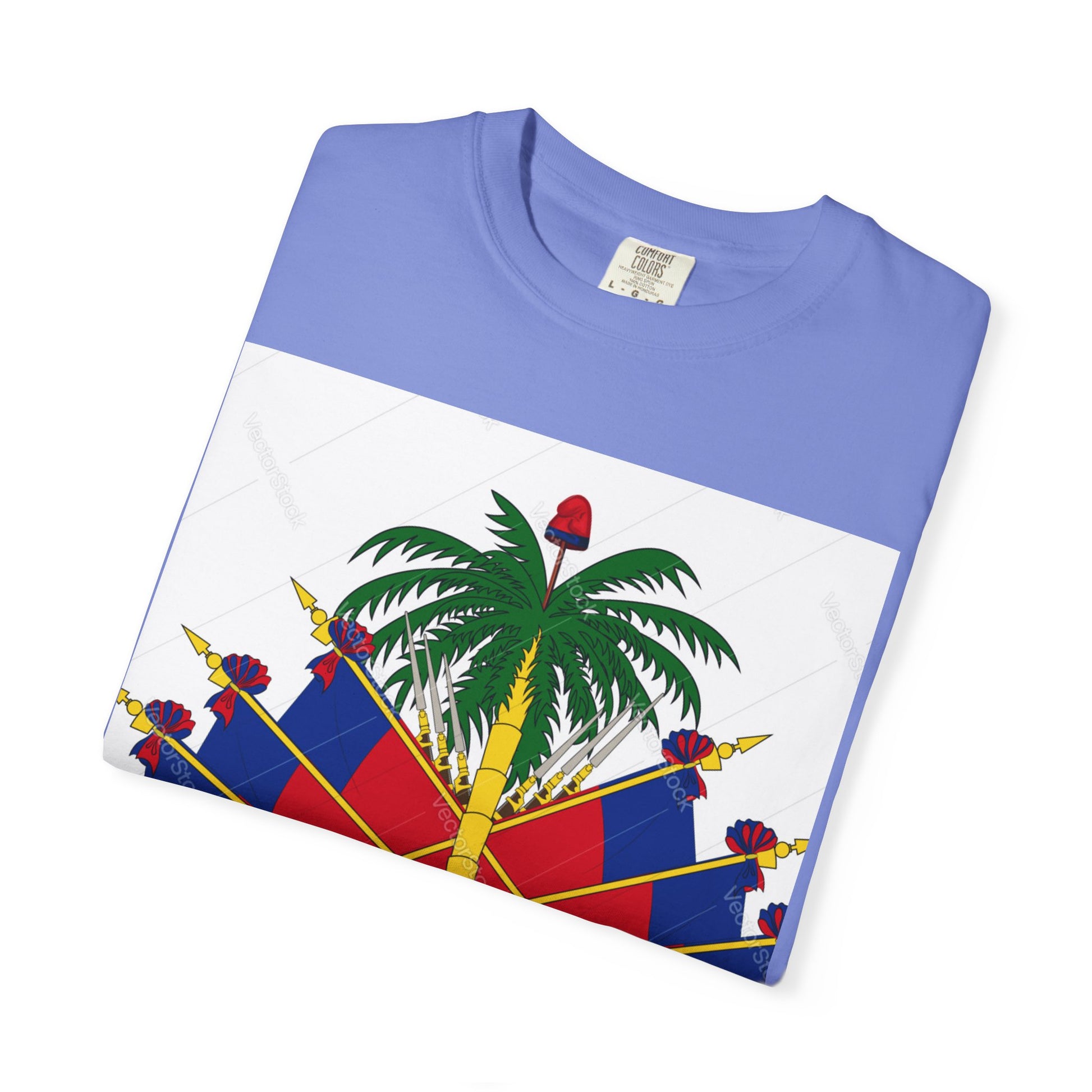 Haitian Flag T-Shirt, Unisex Garment-Dyed Tee, Cultural Pride Apparel, Caribbean Heritage Wear, Festival Clothing, Gift for Activists
