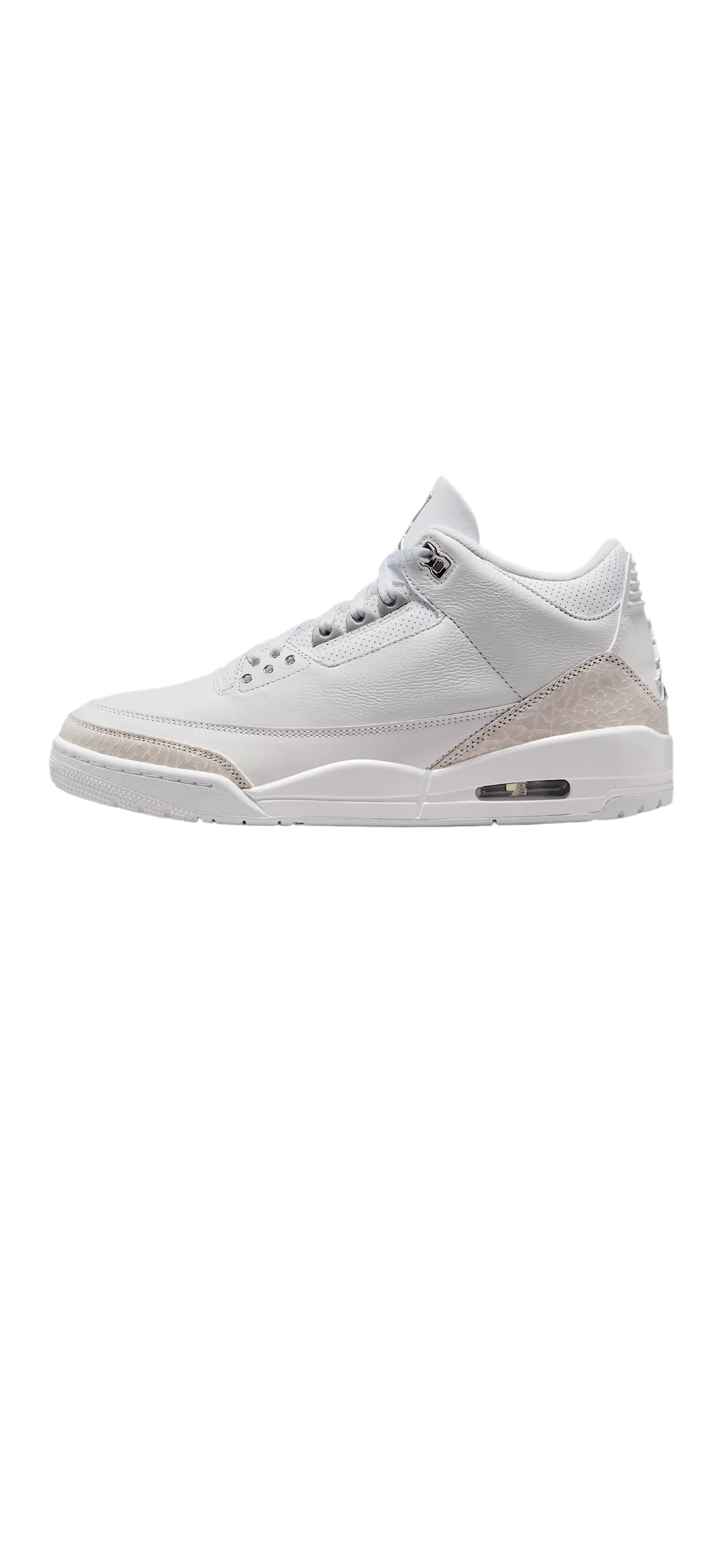 Impecables y supremos, los AJ3 regresan con todo su estilo y gracia de siempre. EI cuero de calidad de la parte superior y la lujosa textura de estampado tipo piel de elefante se combinan con la unidad Nike Air visible en las suela para crear un ícono cóm
